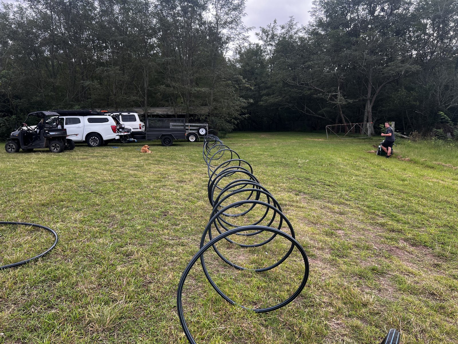 Custom Irrigation site assessment and water pressure testing on rural NSW paddock